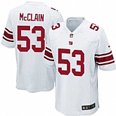Nike Men & Women & Youth Giants #53 McClain White Team Color Game Jersey,baseball caps,new era cap wholesale,wholesale hats